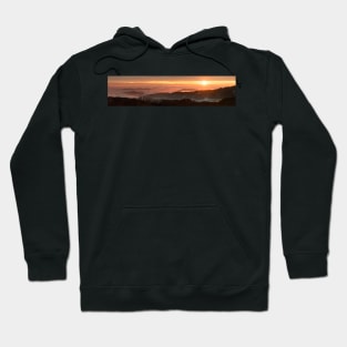 Suset Above the Fog - Lake Constance Panorama Hoodie